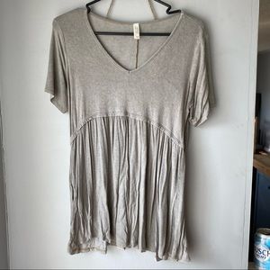 Muted sage green babydoll top